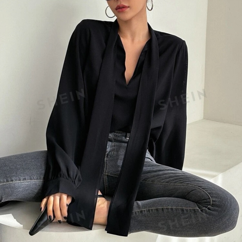 Tie front blouse